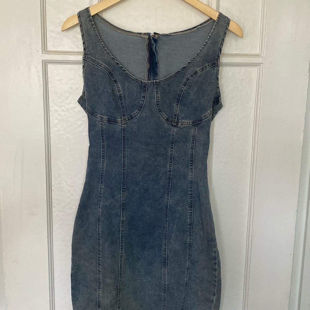 Denim bodycon dress